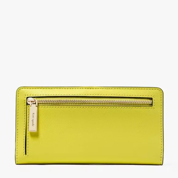 Kate Spade Madison Large Slim Bifold Wallet, Lime Slice - Picture 3 of 8